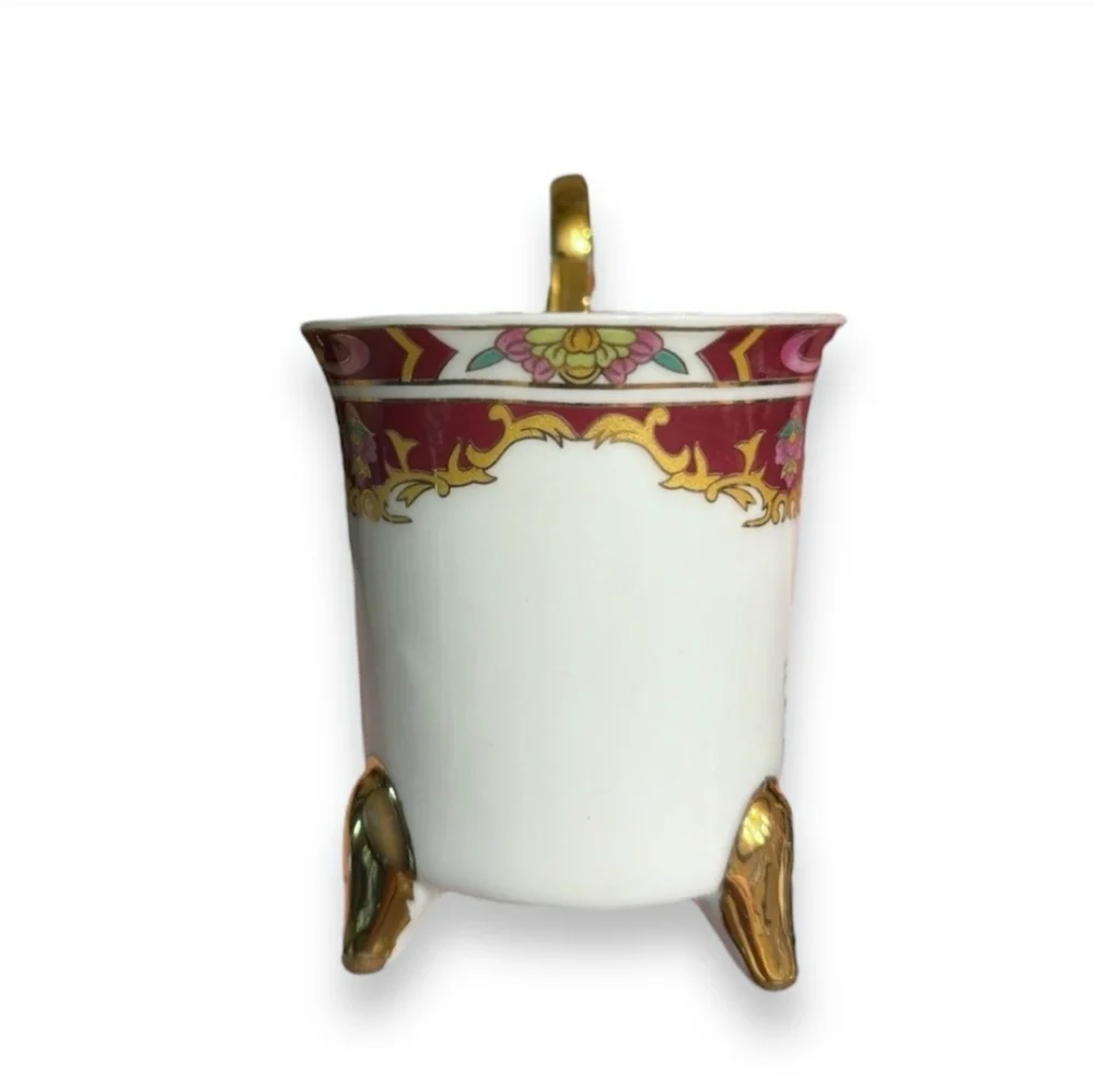 TIGER YEDI INC Porcelain Japan Gold Leaf Teacup with Saucer